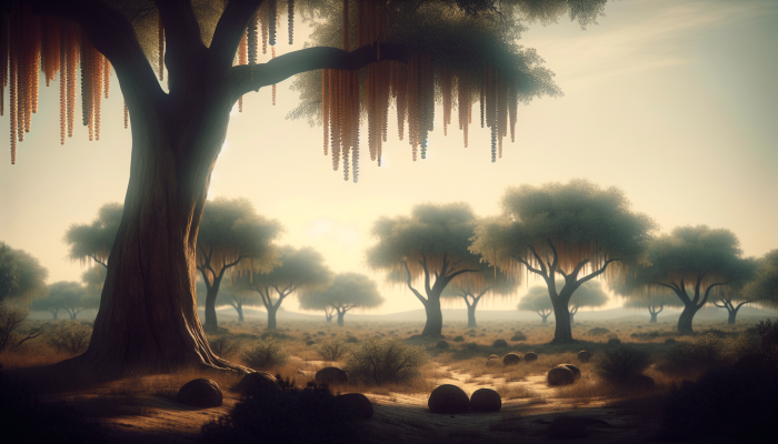 Indian landscape with Boswellia serrata trees, symbolising relief from joint pain and inflammation.