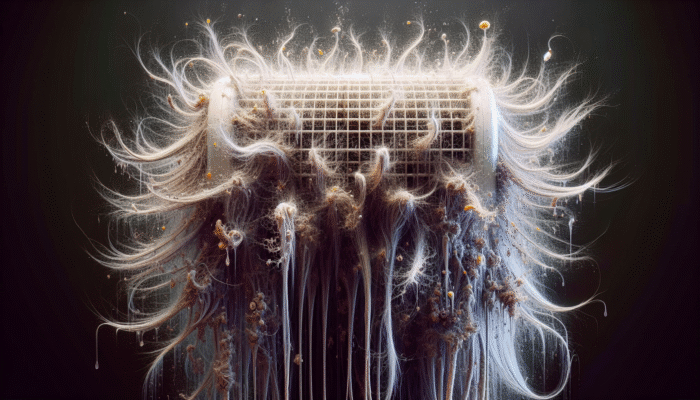 Examining How Heaters Impact Hair Health: Hair strands drying and frizzing due to heater's low-humidity effect.