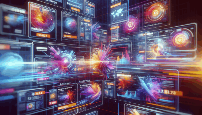 Harnessing Marketo for Dynamic Content Adjustments: Personalised digital marketing content displayed on screens, showcasing product launches specific to regions and local currency pricing.