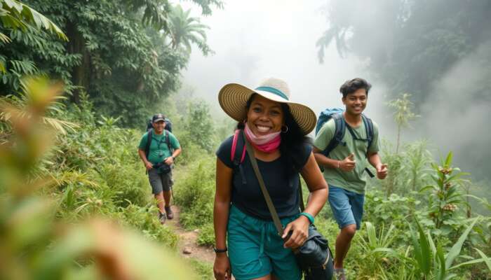Travellers exploring Belize landscapes and local experiences while comparing destination types and accommodation bases
